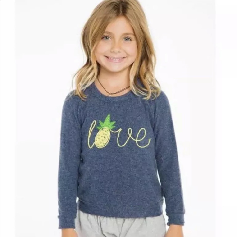 NWT CHASER Girls Pineapple Love Sweatshirt Top 4